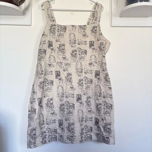 Abercrombie & Fitch • Linen Blend Cafe Print Dress